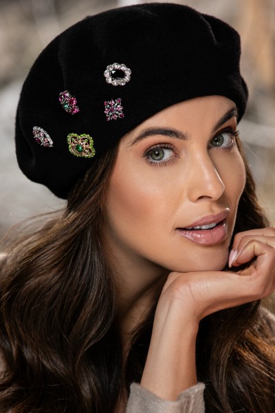 Caciula de dama tip bereta eleganta Cefalu